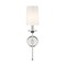Z-Lite Emily 1 Light Wall Sconce, Polished Nickel & Off White 3033-1S-PN - alternate 8